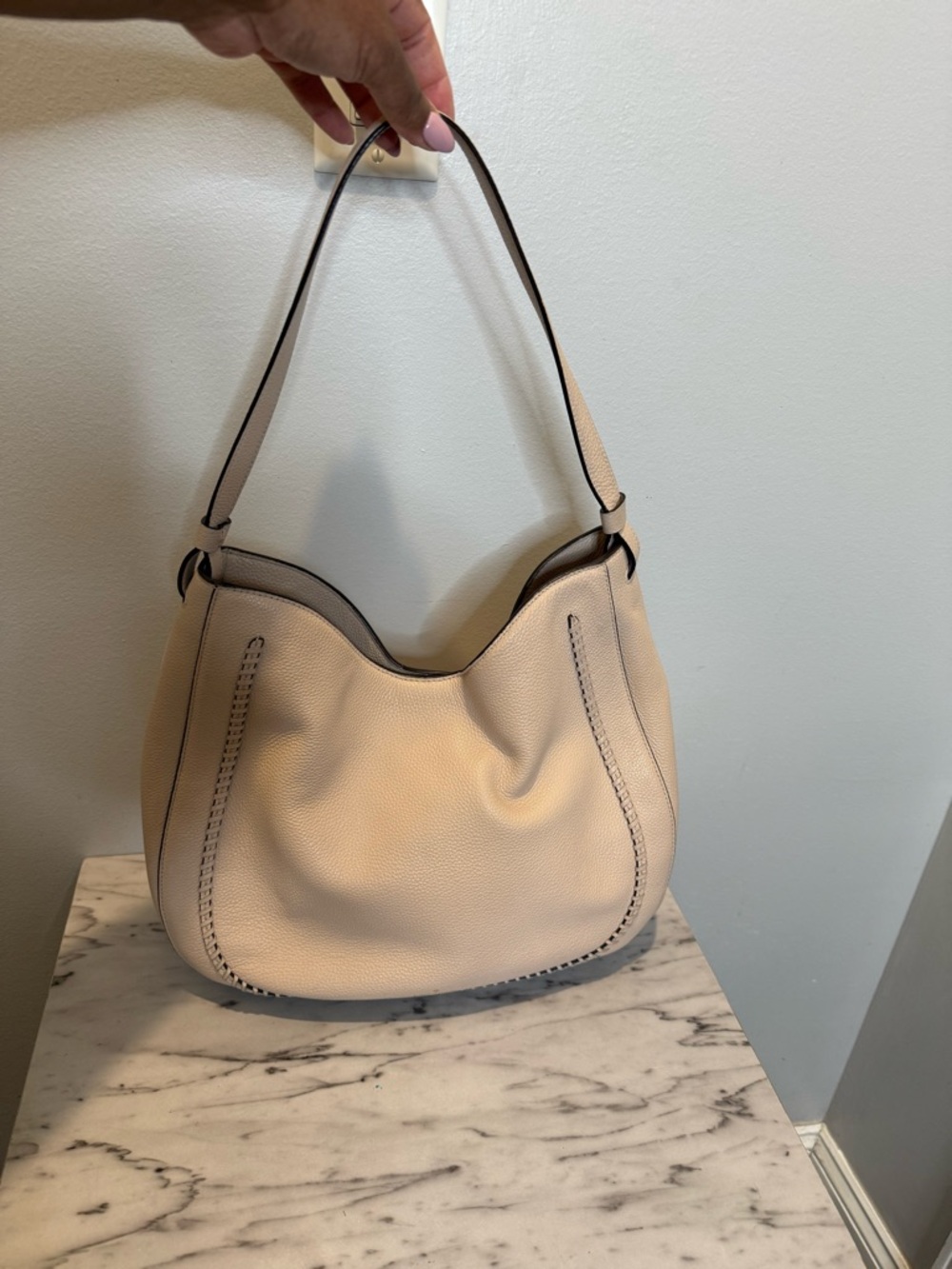 Kate Spade Cream Hughes Street Hyatt Hobo Bag